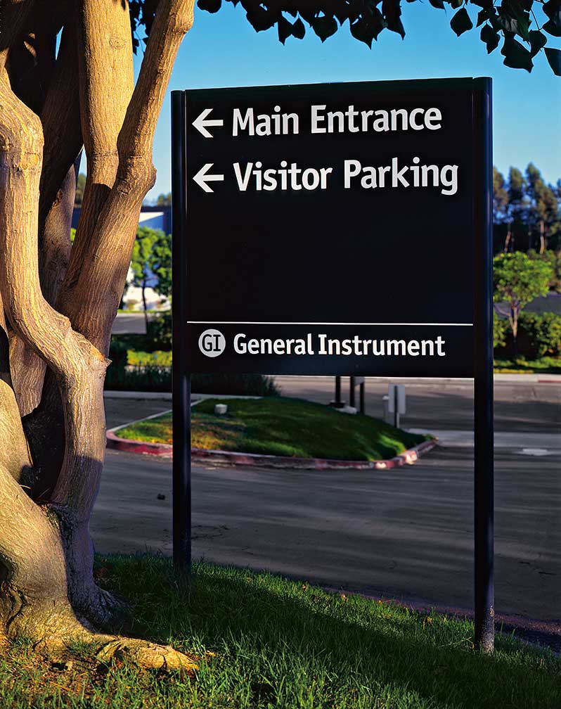 general-instrument_directional-sign.jpg Art Direction by: Bart Crosby, Crosby Associates